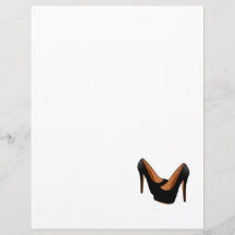 Schwarzer hoher Heels Vollfarbige Flyer
