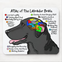 Schwarzer Labrador-Gehirn-Atlas Mauspads