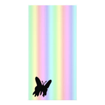 Schwarzer Schmetterling auf Regenbogen Fotokarten