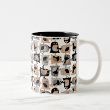 Schwarzer u. orange KOLOBs Becher Tasse