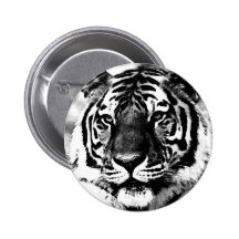 Schwarzer u. weißer Tiger Anstecknadel