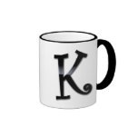 Schwarzes Glanz-Monogramm - K Teetassen