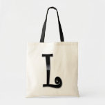 Schwarzes Glanz-Monogramm - L Tragetaschen