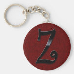 Schwarzes Glanz-Monogramm - Z Schlüsselbänder