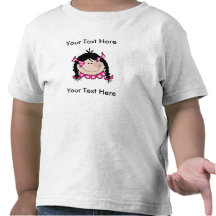 SCHWARZES HAAR Mädchen-T-Shirt