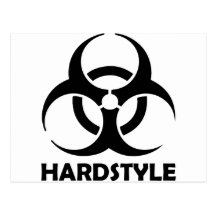 schwarzes hardstyle Stammes- Postkarte