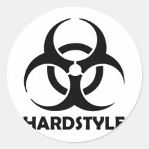 schwarzes hardstyle Stammes- Runde Aufkleber