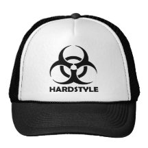 schwarzes hardstyle Stammes- Trucker Cap