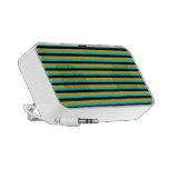 Schwarzes, Türkis und gelbe Streifen Laptop Speaker