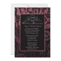 Schwarzes u. Himbeerdamast-12. Hochzeitstag