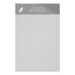 Schwarzes u. weißes Farn-Briefkopf-Briefpapier Individuelles Druckpapier