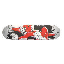 Schwarzes und rotes Logo Toms Bedrucktes Skateboard