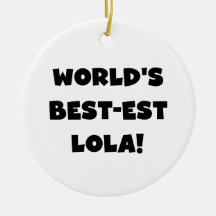 Schwarzweiss-Geschenk T-Shirts des Gut-est Lola de Weihnachtsbaum Ornament