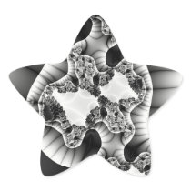 Schwarzweiss-Stern-Aufkleber