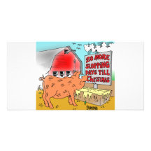 SCHWEIN-/WEIHNACHTSCartoon-GESCHENKARTIKEL Individuelle Foto Karte