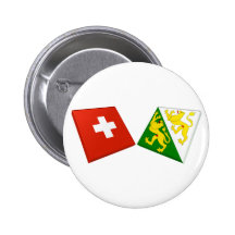 Schweiz- und Thurgauflaggen Anstecknadelbutton