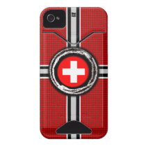 Schweizer Flagge prägen roten iPhone 4 Identifikat