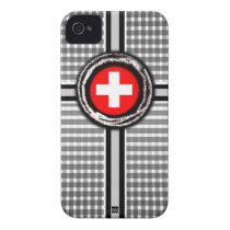 Schweizer Flagge prägen weißen iPhone 4 Fall-Kamer