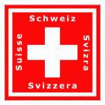 Schweizer Flaggen-Einladung zu einem Schweizer The