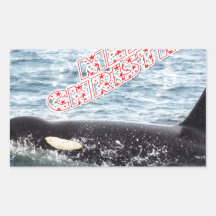 Schwertwal-Weihnachtswinter-Märchenland-Feiertag Sticker