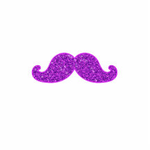 Scintillement pourpre moustache Girly d'amusement  Découpage En Acrylique