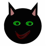 Sculpture en photo de chat noir de Halloween Découpage En Acrylique