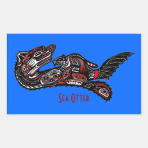 SEEOTTER u. BABY (Haida angeredet) Kunst-Geschenk-