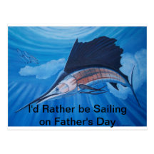 Segelfisch Postkarte