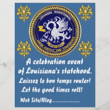 Sehen zweihundertjähriges Karneval-Party Louisiana Flyer