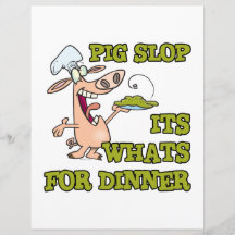 sein Schwein Slop, was für lustigen Koch-Cartoon d Individuelle Flyer