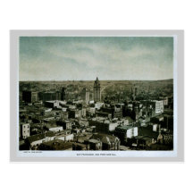 Seltenes San Francisco 1903 von Nob Hill-Foto Postkarten