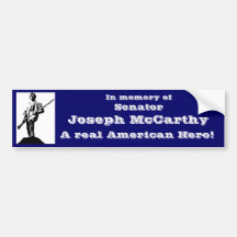 Senator Joseph McCarthy Auto Sticker
