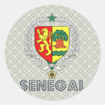 Senegal-Wappen Runde Sticker