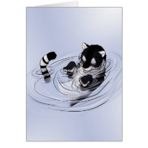 Sérénité noire de tigre cartes de vœux
