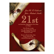 Série noire de rouge de meurtre et mystère invitations personnalisables