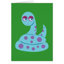 Serpent repéré carte de vœux