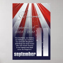 Setpember 11èmes - Grande affiche de souvenir