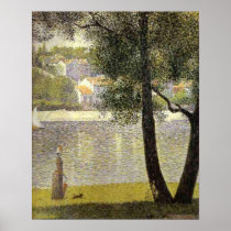 Seurats "La die Seine ein Courbevoie" - Plakat
