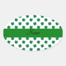 Shamrocks nommés personnalisés autocollants