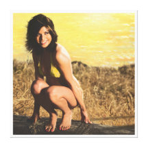 SHARYN MACEREN - "SUNKISSED" SUR LA TOILE TOILE TENDUE SUR CHÂSSIS