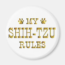Shih-Tzu ordnet Gold an Magnete