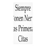 Siempre ich Ponen Nerviosa Las Primeras Citas Individuelle Werbe Karte