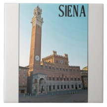 Sienne - matin de Palazzo Pubblico Carreaux