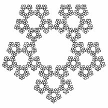 Sierpinski Schneeflocke - gesticktes Polo