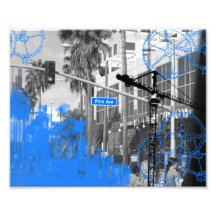 Signe d'avenue de pin impressions photo