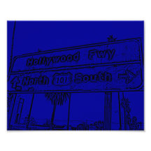 Signe de Hollywood Fwy Tirage Photo