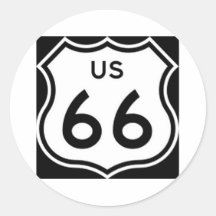 Signe de l'itinéraire 66 des USA Autocollant