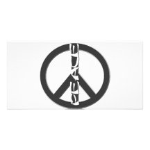 Signe de paix cartes avec photo
