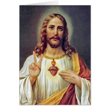 Signe de paix de Jésus Carte De Vœux