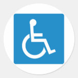 Signe de route d'accessibilité d'handicap autocollant